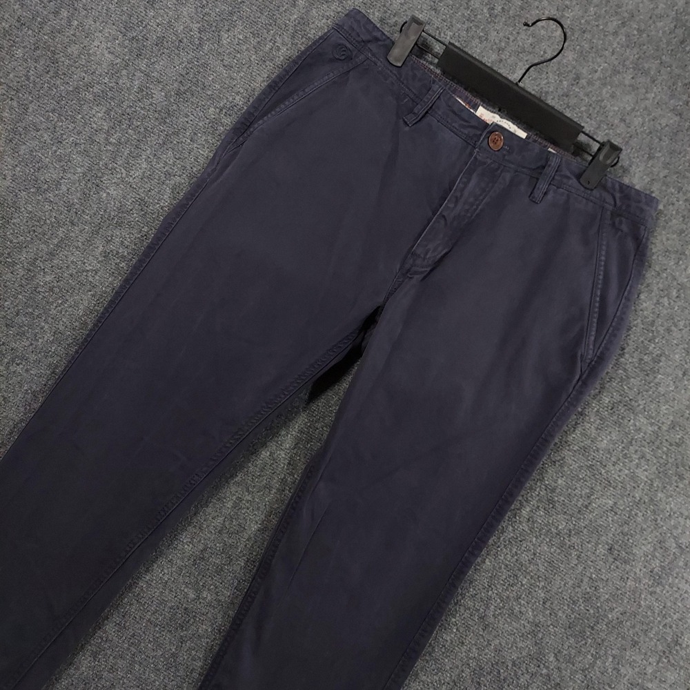 FatFace Pants Mens 34x32‎ Blue Chino Regular Fit Straight Leg Casual Office Work